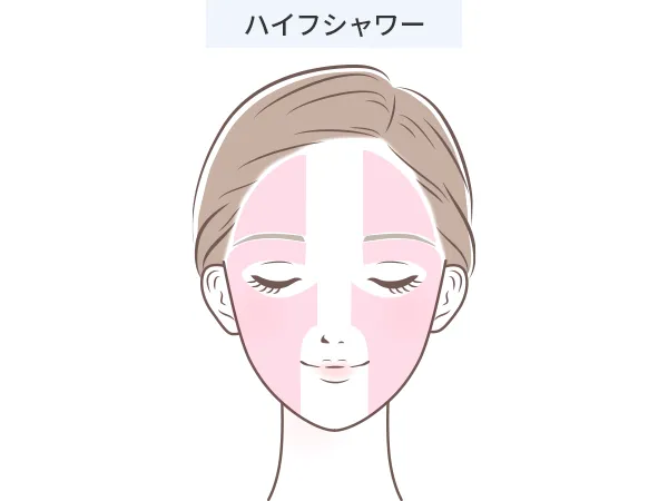 ハイフシャワー（顔全体）